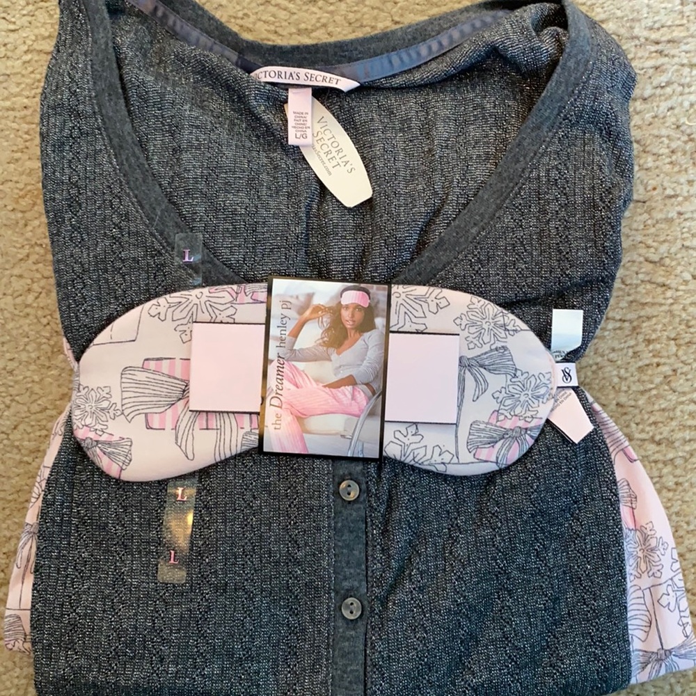 BNWT Victoria Secret Henley Pajama PJ Set
